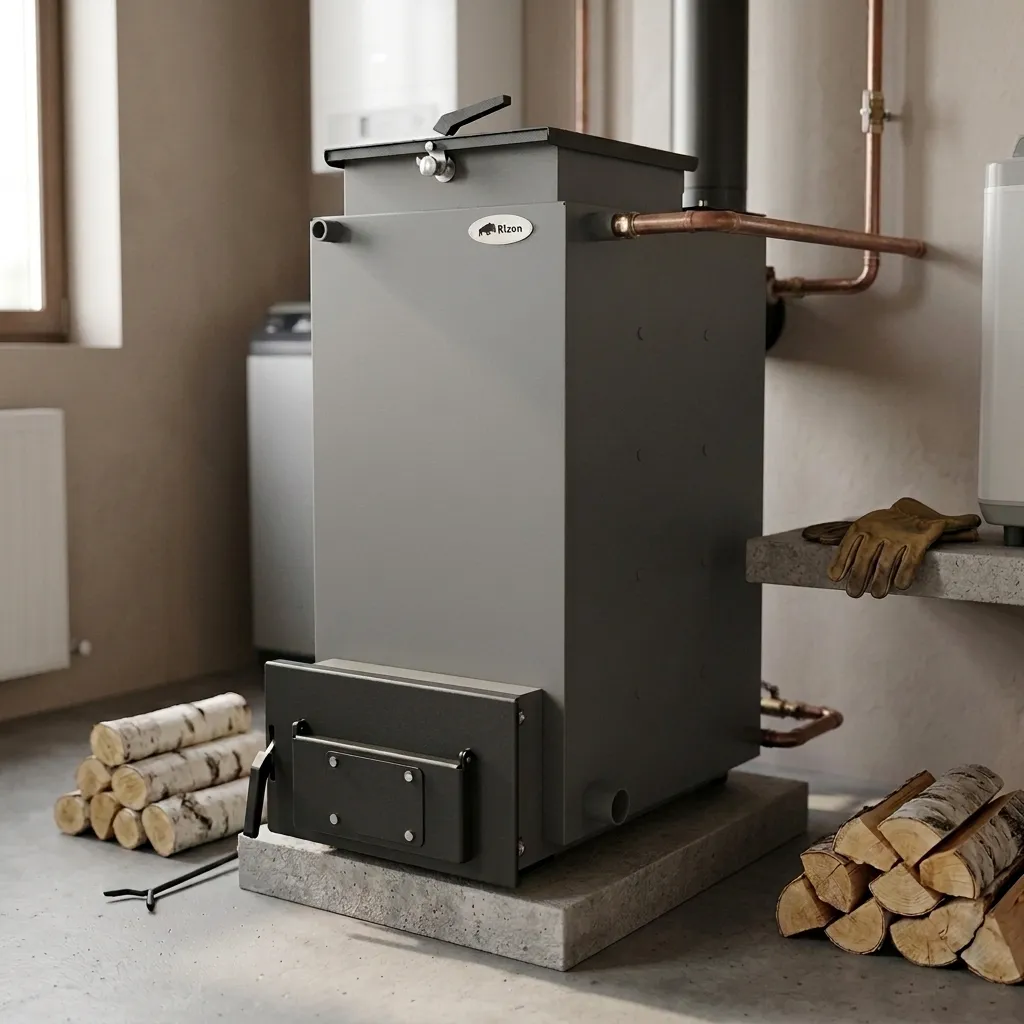Шахтний котел до 100 м², сталь 4 мм,  Bizon FS EKO 10 кВт