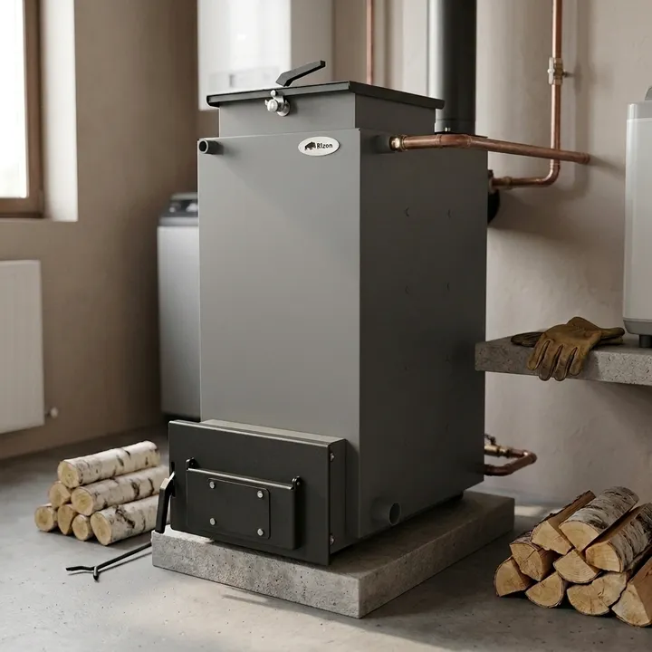 Шахтний котел до 250 м², сталь 4 мм,  Bizon FS EKO 25 кВт