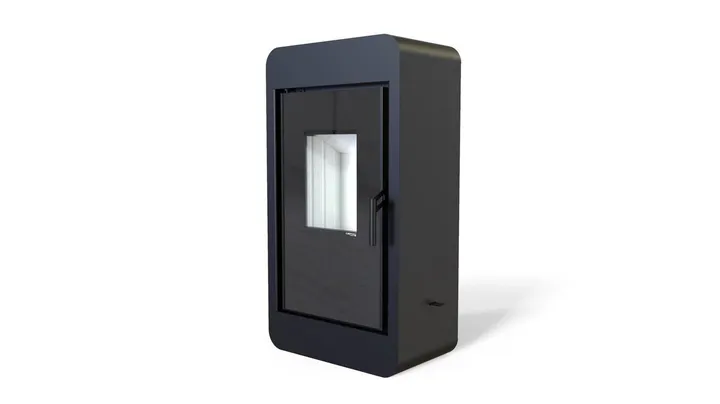 Польська піч на дровах до 60 м² сталева Defro Home PICO чорна 6 кВт (1000х550х325 мм)