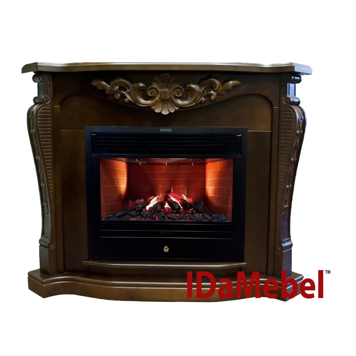 Каминокомплект электрический  Dimplex IDaMebel Dallas Etna коричневый