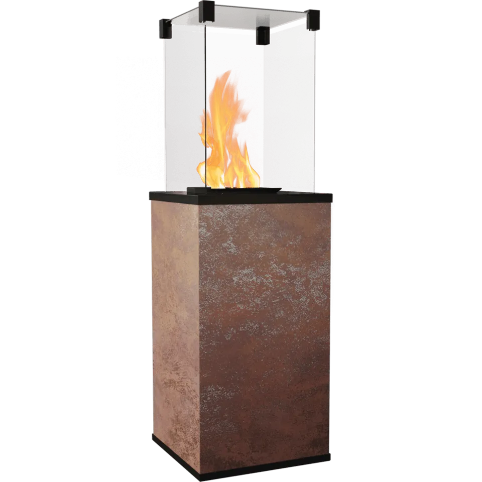 Газовый обогреватель Kratki PATIO MINI керамогранит OXIDE MORO - ручное управление