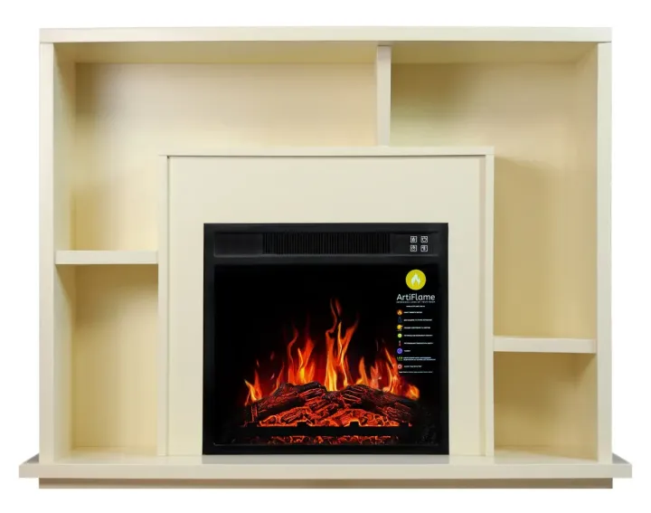 Камінокомплект ArtiFlame BINN AF18 слонова кістка (110 х 84.1 х 33.5 см)