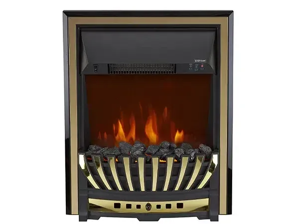Електрокамін з ефектом полум'я декоративний Royal Flame Aspen Brass чорний