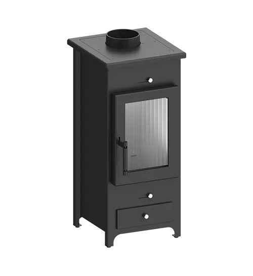 Польская печь на дровах до 55 м² стальная Hitze LEGNO 5,5 кВт 897х385x350 мм