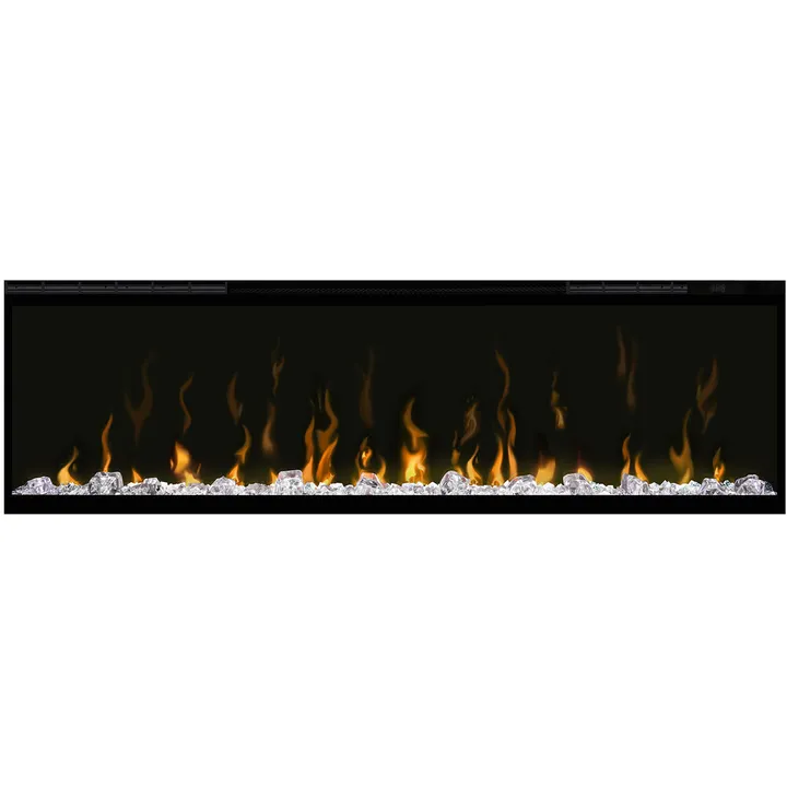 Електрокамін з обігрівом, кристалами, кольорами декоративний Dimplex Ignite XLF50 чорний вбудований