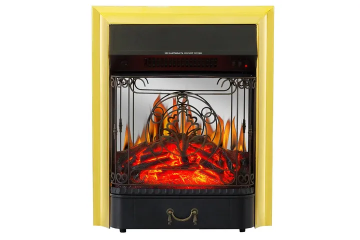Электрокамин с эффектом пламени декоративный Royal Flame Majestic FX M Brass встроенный
