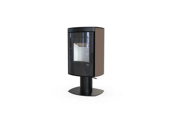 Польская печь на дровах до 60 м² стальная Defro Home CERES TOP Коричневый 6 кВт 1026х547х443 мм