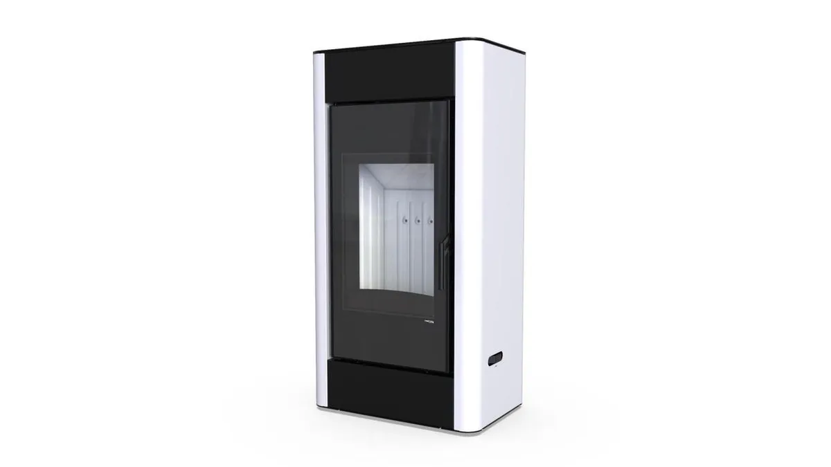 Польская печь на дровах до 90 м² стальная Defro Home SOLUM Белый 9 кВт 1150х600х400 мм