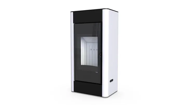 Польська піч на дровах до 90 м² сталева Defro Home SOLUM Білий 9 кВт 1150х600х400 мм