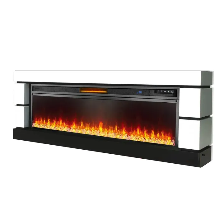 Камінокомплект електричний Dimplex IDaMebel Blanca білий з каміном Vision 60 LED