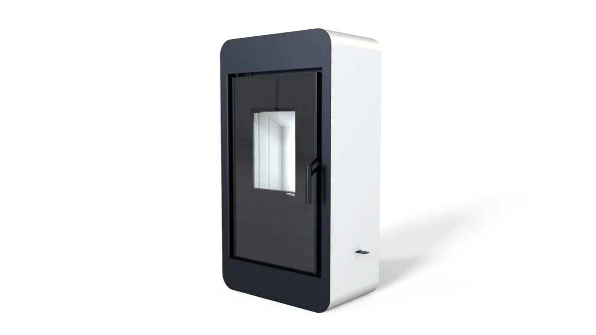 Польская печь на дровах до 90 м² стальная Defro Home PICO Белый 6 кВт 1000х550х325 мм