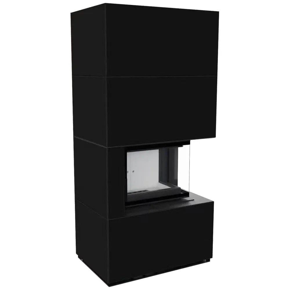 FLOKI BOX правый 8 kW Ø 160 в корпусе с керамогранита NATURALI PIETRA DI SAVOIA GRIGIA BOCCIARDATA