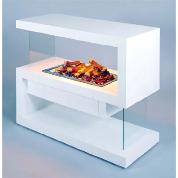 Камінокомплект електричний Dimplex IDaMebel Avantgarde M білий з каміном Cassette 600