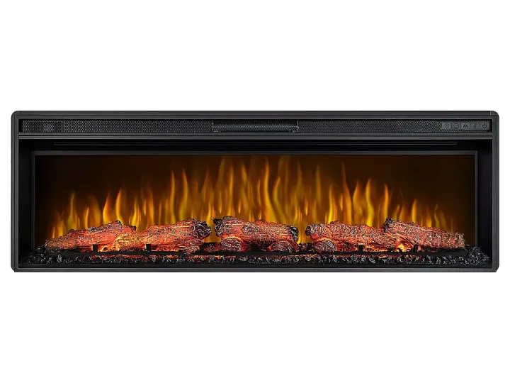 Електрокамін з обігрівом, звуком та пультом ДУ декоративний ArtiFlame AF50 Multicolor чорний вбудований