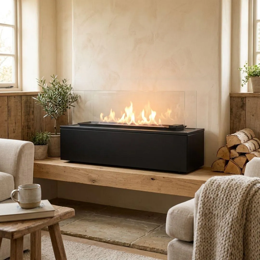 Газовый обогреватель Kratki PATIO HORIZONTAL стальной - дистанционное управление (пульт)