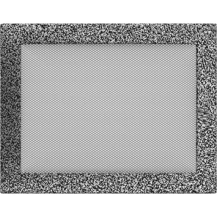 Камінна решітка Kratki чорно-срібна 22x30