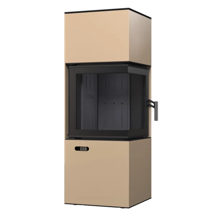 Сталева піч BOKAR Forum (9,2 kW) Black Ceramtex Beige