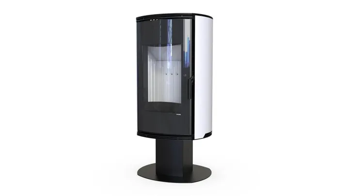 Польская печь на дровах до 90 м² стальная Defro Home ORBIS TOP Белый 9 кВт 1179х576х505 мм