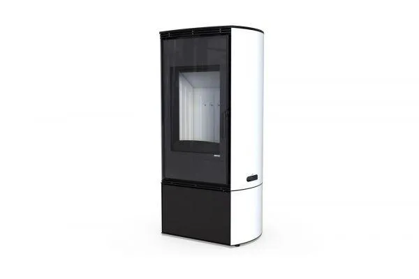 Польська піч на дровах до 90 м² сталева Defro Home DEA Білий 9 кВт 1198х601х492 мм