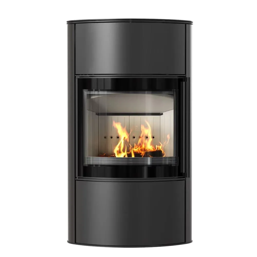 Польская печь-камин на дровах до 80 м² стальная Kratki BJORN/W Ø 150 (8 кВт) 460х752х1329 мм