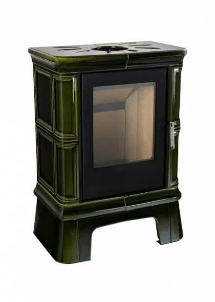 Польська кахельна піч на дровах до 50 м² сталева Nordflam FROVI Green 5 кВт 667х433.9х955 мм