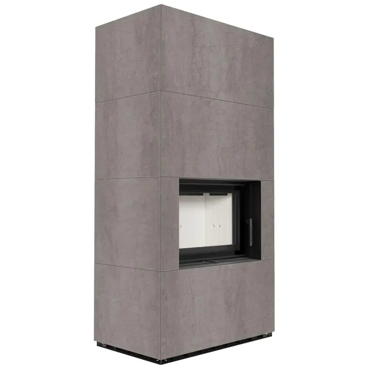 FLOKI BOX 8 kW Ø 160 в корпусе с керамогранита NATURALI PIETRA DI SAVOIA GRIGIA BOCCIARDATA