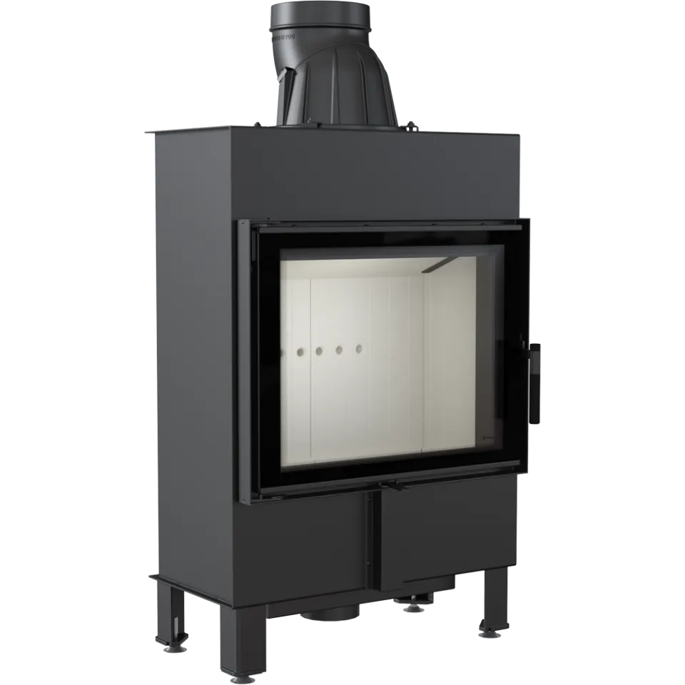 Польская каминная топка на дровах до 80 м² стальная Kratki LUCY 12 SLIM 8 кВт 654х335х1272 мм