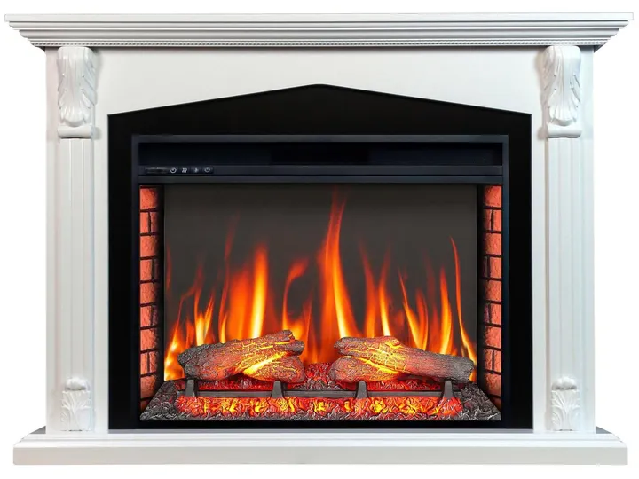 Каминокомплект ArtiFlame Praga AF33 белый с обогревом без звука
