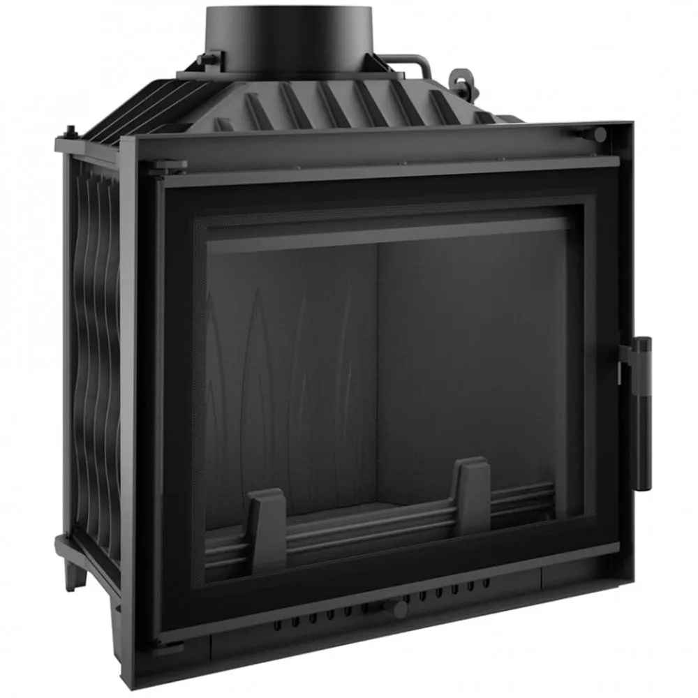 Польська камінна топка на дровах до 100 м² чавунна Kratki ANTEK 10 DECO 10 кВт 597х355х622 мм