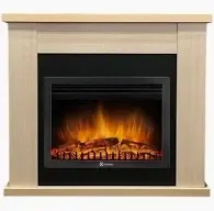 Камінокомплект електричний Dimplex IDaMebel Agata молочний дуб з каміном Electrolux EFP/P-2520LS