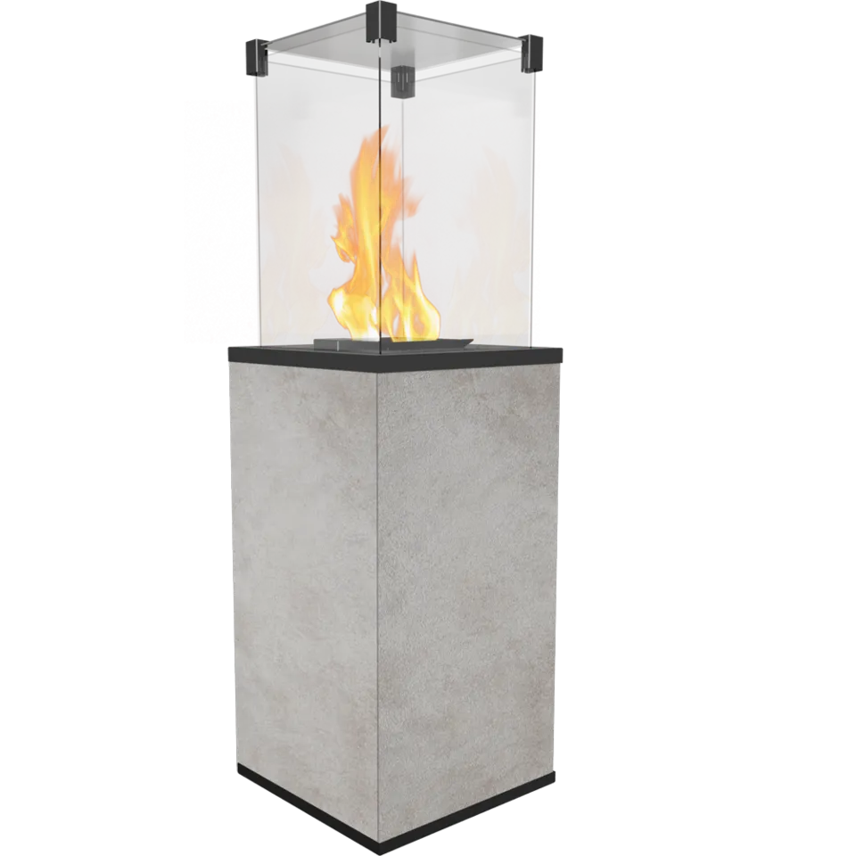 Газовий обігрівач Kratki PATIO MINI керамограніт OXIDE GRIGIO - ручне управління