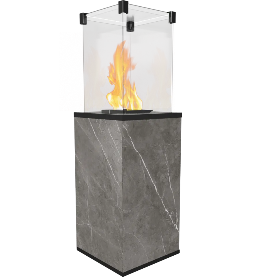 Газовый обогреватель Kratki PATIO керамогранит NATURALI PIETRA GREY - ручное управление