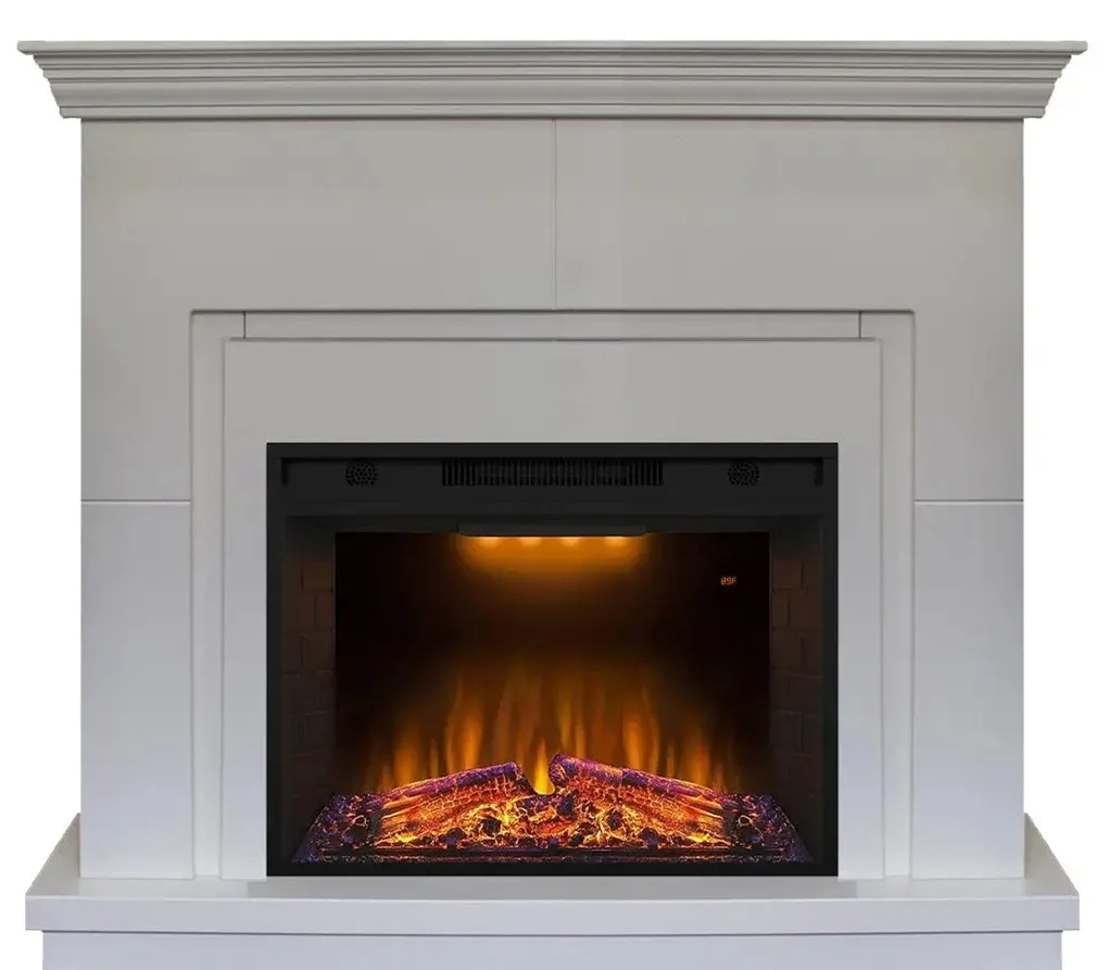 Камінокомплект електричний Dimplex IDaMebel Montreal білий з каміном Goodfire EF 26S