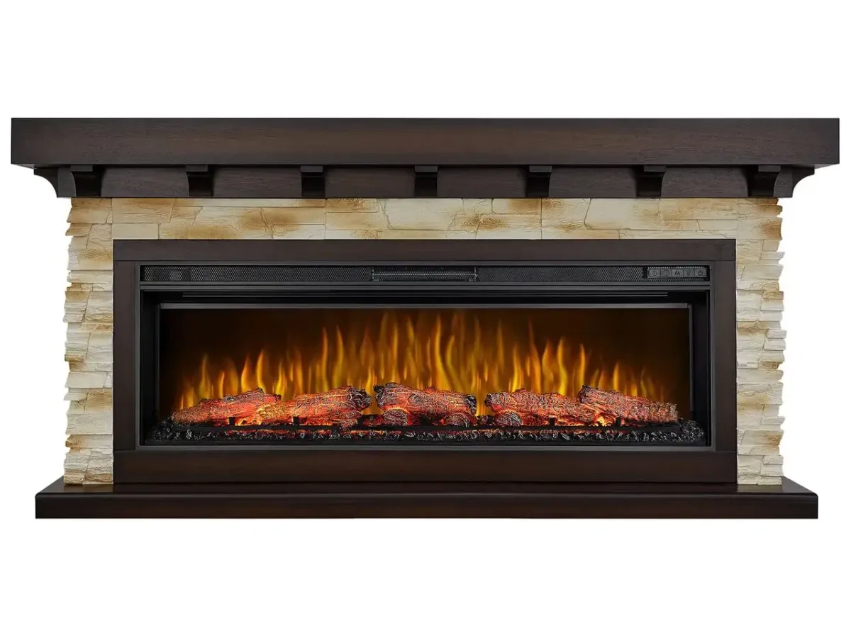 Камінокомплект ArtiFlame Ludwig AF42 махагон коричневий антик(176.3 х 85 см), зі звуком
