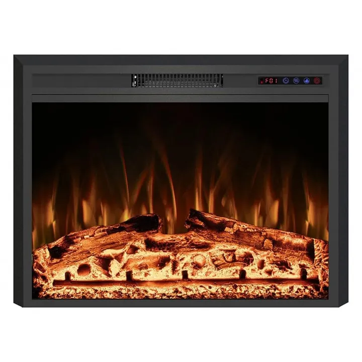 Електоркамін з обігірвом та ефектом полум'я декоративний Royal Goodfire Lite 33 чорний вбудований