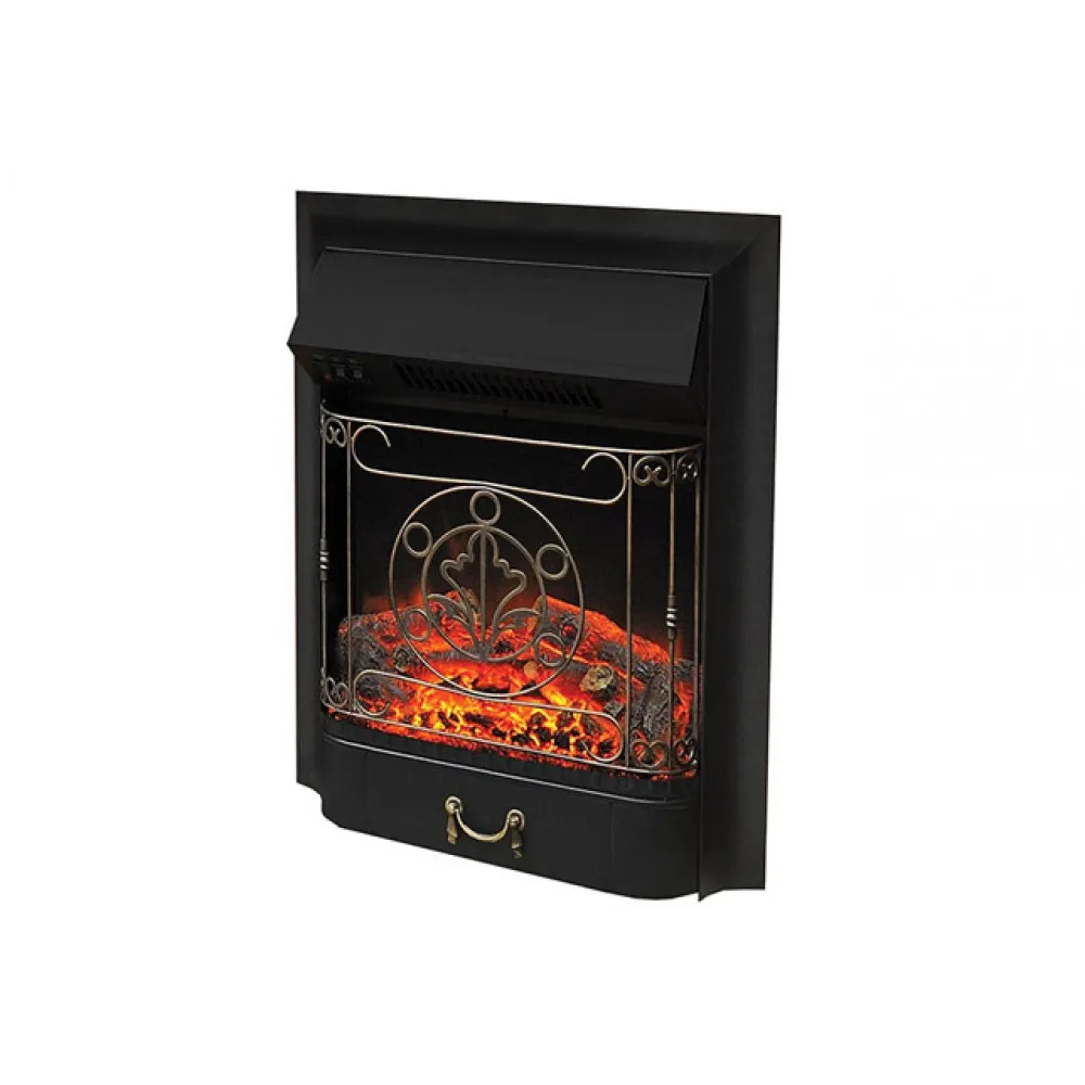 Электрокамин с обогревом, звуком и эффектом пламени декоративный Royal Flame Majestic FX Black черный встроенный