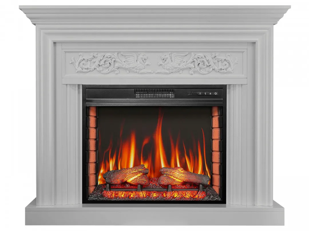 Камінокомплект ArtiFlame Monferrato AF28S білий б'янко (130 х 106 х 33 см) зі звуком