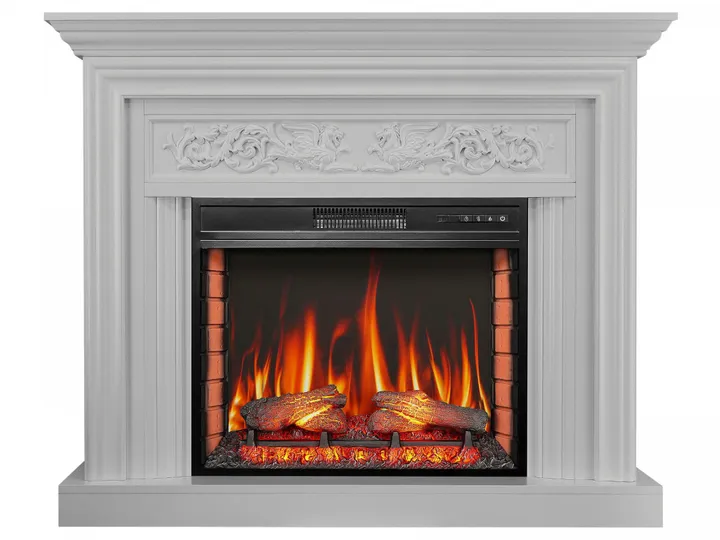 Камінокомплект ArtiFlame Monferrato AF28S білий б'янко (130 х 106 х 33 см) зі звуком