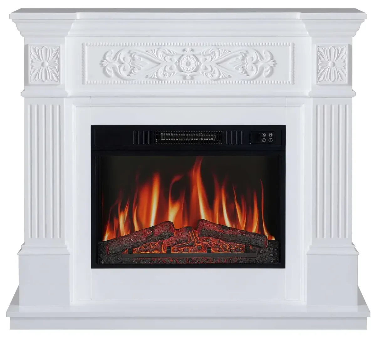 Камінокомплект ArtiFlame Toscana AF23S з обігрівом і звуком горіння вогню (106.6 х 92.5 см) білий