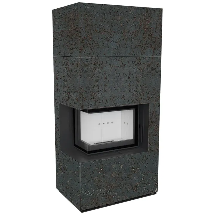 FLOKI BOX левый 8 kW Ø 160 в корпусе с керамогранита OXIDE BIANCO
