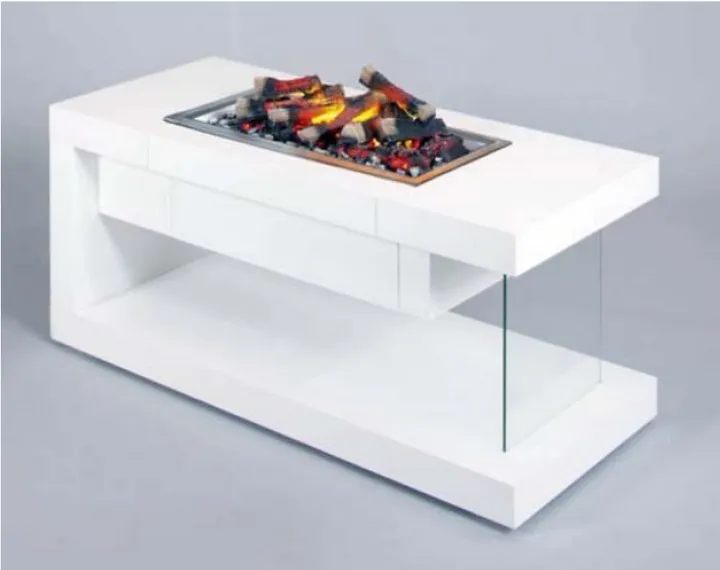 Камінокомплект електричний Dimplex IDaMebel AvantGarde S білий з каміном Cassette 600