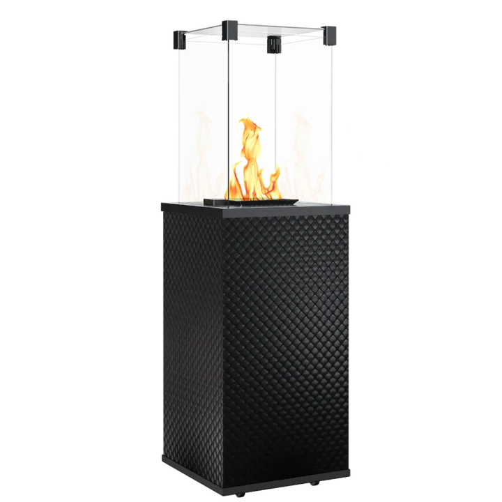 Газовый обогреватель Kratki PATIO MINI стекло/черный - пикованый - ручное управление