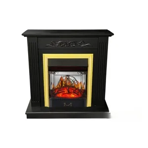 Каминокомплект электрический Dimplex IDaMebel Elaine темный шоколад с камином Majestic Brass