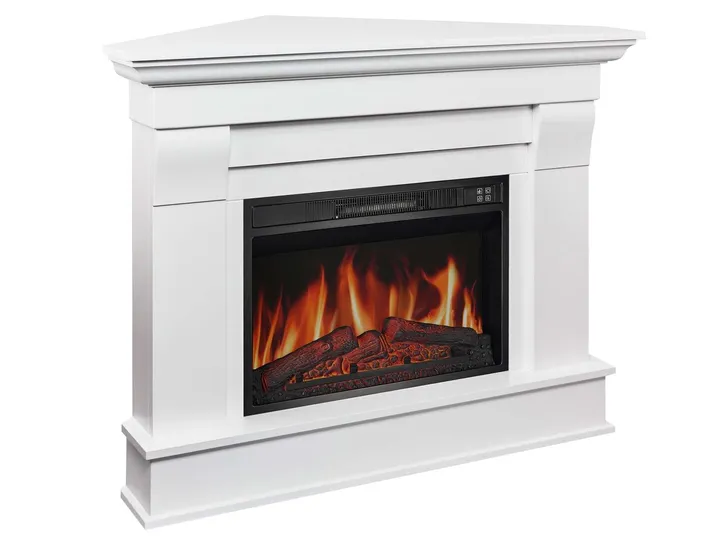 Камінокомплект кутовий ArtiFlame Albion Corner AF23S білий з обігрівом і звуком горіння вогню