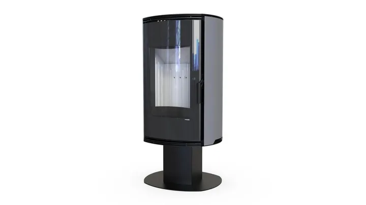 Польская печь на дровах до 90 м² стальная Defro Home ORBIS TOP Серый 9 кВт 1179х576х505 мм