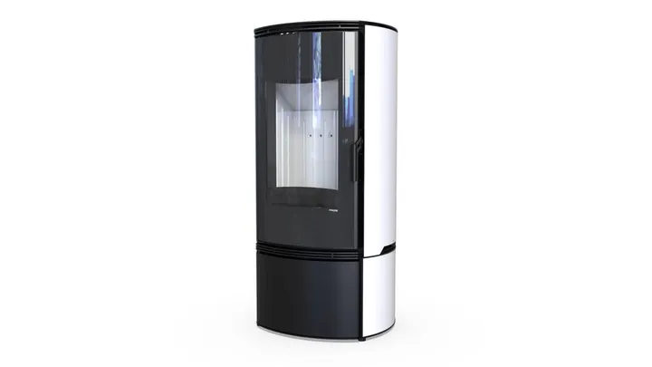 Польская печь на дровах до 90 м² стальная Defro Home ORBIS Белый 9 кВт 1193х576х505 мм