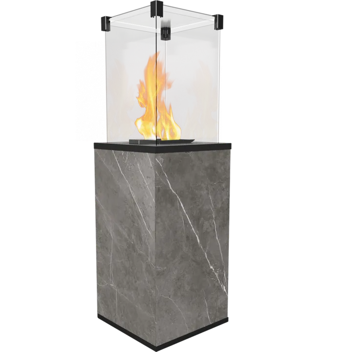Газовый обогреватель Kratki PATIO MINI керамогранит NATURALI PIETRA GREY - ручное управление