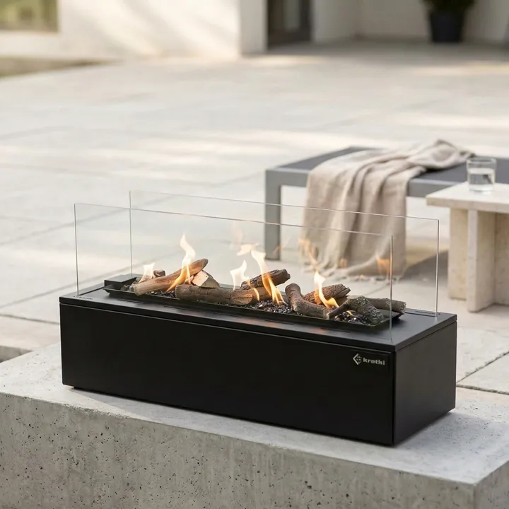 Газовый обогреватель Kratki PATIO HORIZONTAL стальной, ручное управление, 14,5 кВт
