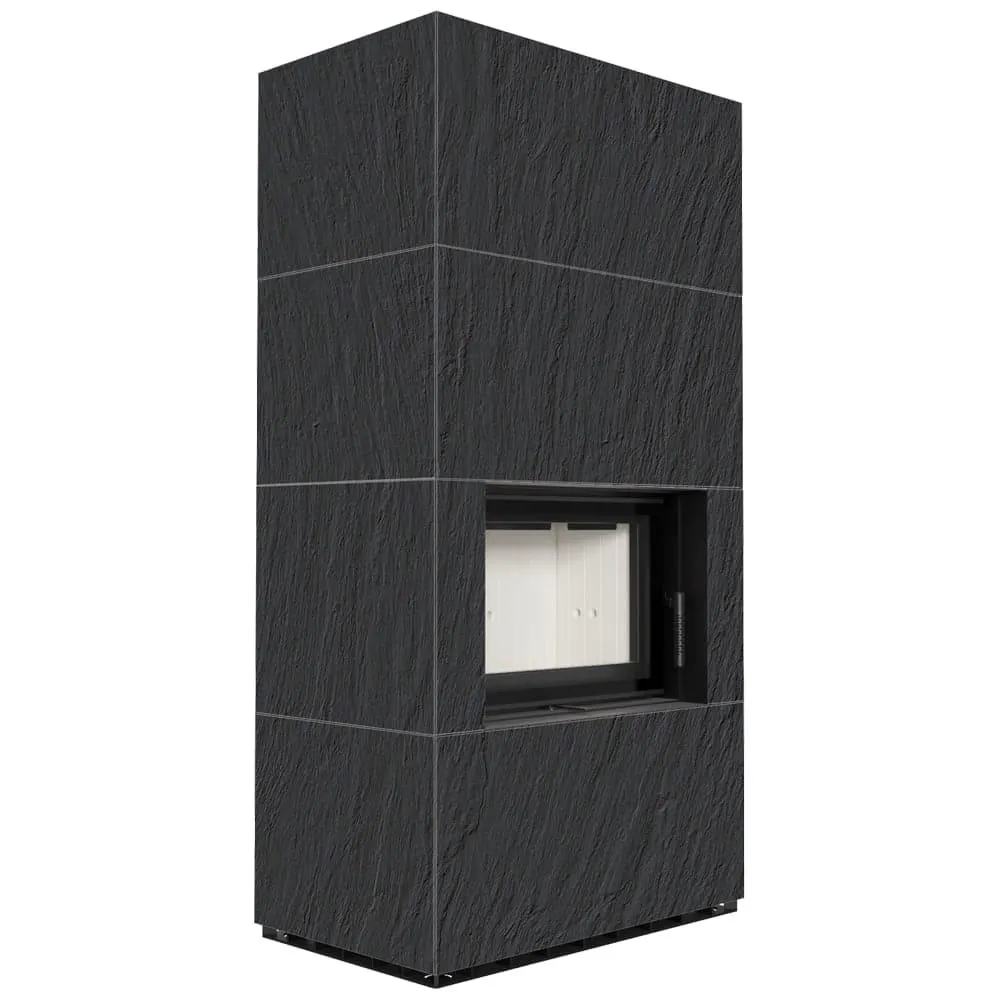 FLOKI BOX 8 kW Ø 160 в корпусе с керамогранита NATURALI ARDESIA NERO A SPACCO