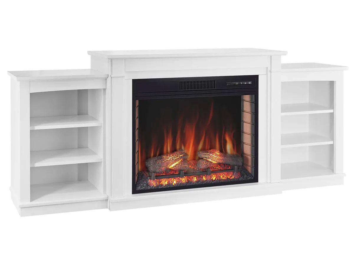 Камінокомплект ArtiFlame Vogue AF28S білий з обігрівом і звуком горіння вогню